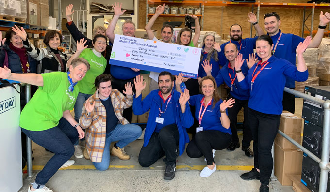 Officeworks Make a Difference Appeal Donations Cheque