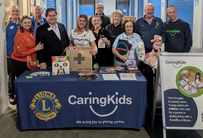 Lions Clubs International President Fabricio Oliveira visiting the CaringKids Workshop