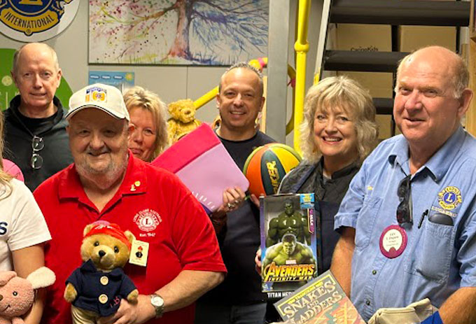 Lions Clubs International President Fabricio Oliveira visiting the CaringKids Workshop