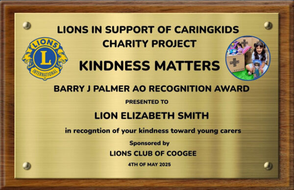 Kindness Matters Lions Award