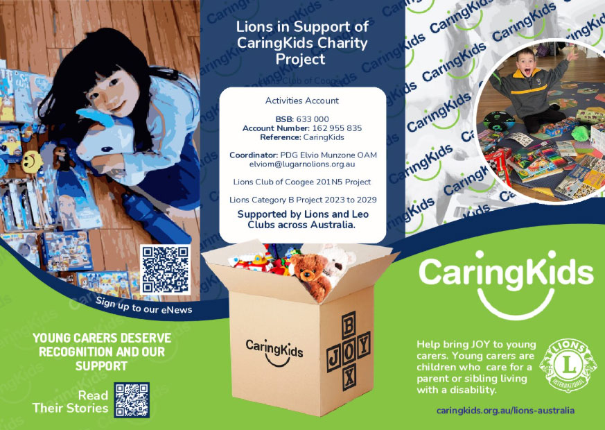 Lions in Support of CaringKids Project July 2026 Brochure